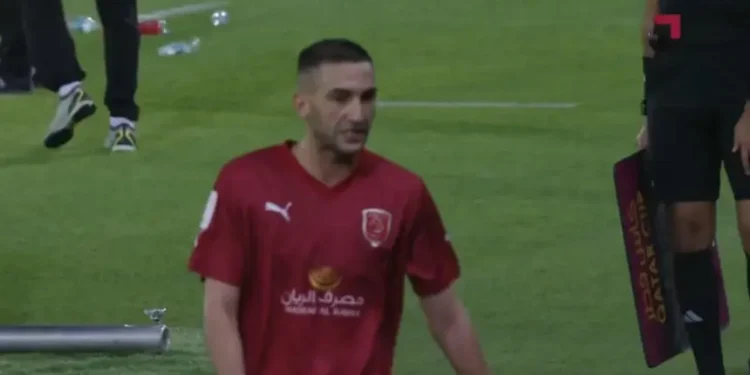زياش يثير الجدل بردة فعله بعد تغييره في نصف نهائي كأس قطر – فيديو