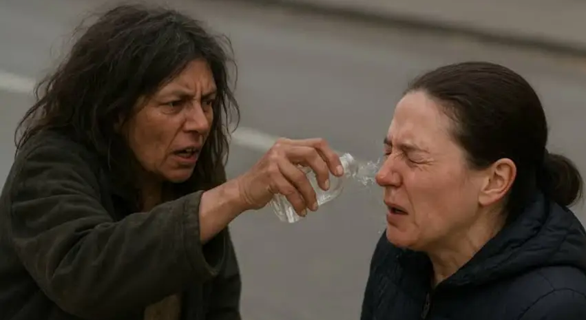 رفضت إعطاءها صدقة.. متسوّلة ترشّ سيدة بمادة حارقة بهذه المدينة