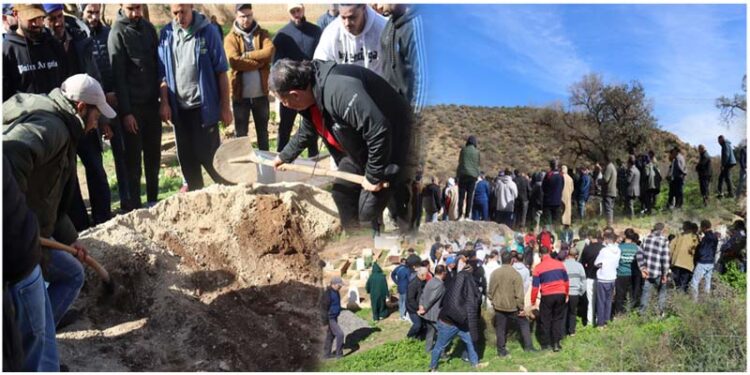 في موكب جنائزي مهيب… تشييع جنازة الراحل مهدي الموساوي والد الإطار الوطني إدريس الموساوي – فيديو