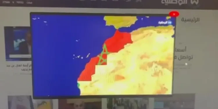 لأول مرة ….ظهور خريطة المغرب كاملة بقناة جزائرية رسمية