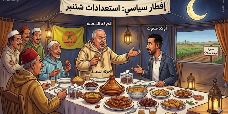 قيادات من “الحركة الشعبية” تجتمع بأولاد ستوت على مائدة إفطار رمضاني استعدادا لانتخابات شتنبر