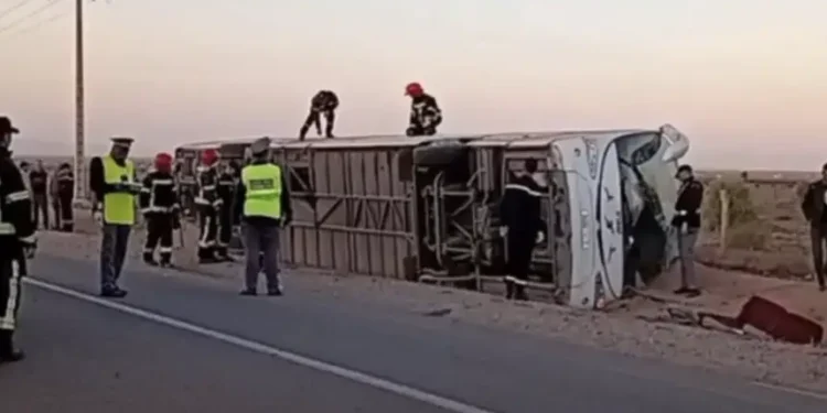 مأسـ.ـاة على طريق جرسيف.. انقلاب حافلة في اتجاه الناظور يخلف قتـ.ـلى وجـ.ـرحى