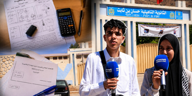 أجواء الباكالوريا بثانوية حسان بن ثابت بزايو..وتلاميذ: امتحان العربية سهل والفيزياء أربكت الكثيرين – فيديو