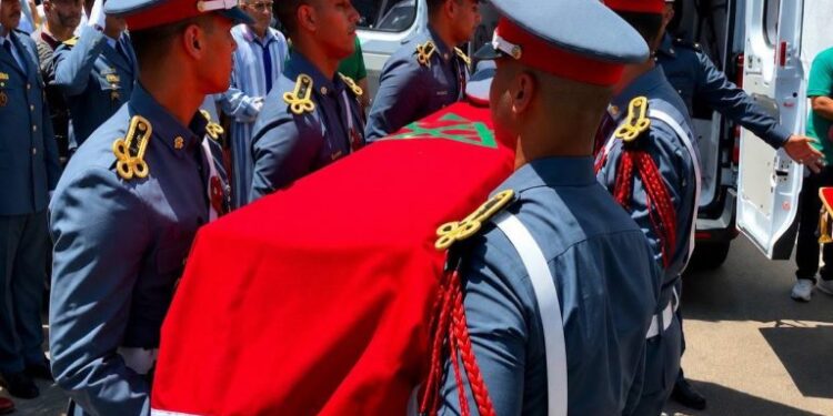 تشـ..ـييع جثـ..ـمان ربان الدرك الملكي ضحية حادث طائرة المعمورة