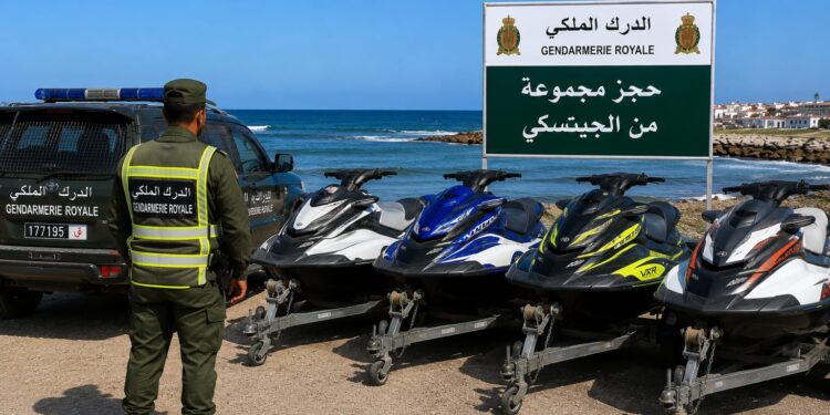 الدرك الملكي يحجز 15 دراجة “جيتسكي” في حملة واسعة بشاطئ الفيلات بأركمان