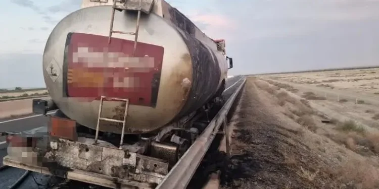 جرسيف.. النيران تلتهم شاحنة بنزين بالطريق السيار