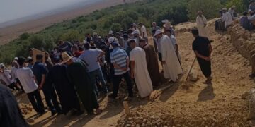 تشييع جثـ.ـمان الأستاذ محمد الصغير المحجوبي في جنـ.ـازة مهيبة ​