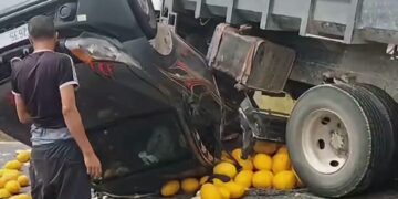 نجاة سائق «بيكوب» من مـ.ـوت محقق إثر اصطدام مروع مع شاحنة