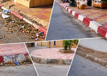 أرصفة بزايو دون تهيئة.. تفاوت في الارتفاعات وغياب الانسجام ومطالب بإعادة التأهيل –  فيديو