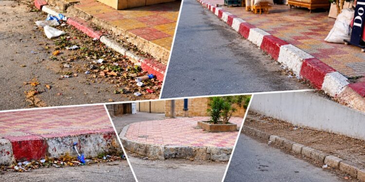 أرصفة بزايو دون تهيئة.. تفاوت في الارتفاعات وغياب الانسجام ومطالب بإعادة التأهيل –  فيديو