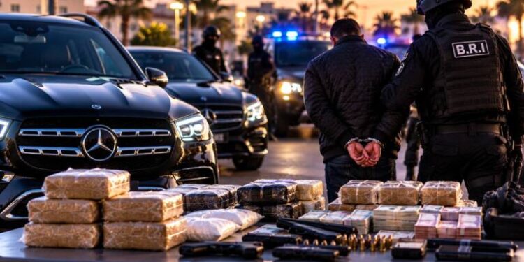 استنفار أمني بالعروي.. توقيف شخصين وحجز 4 سيارات ومخدرات وأسلحة
